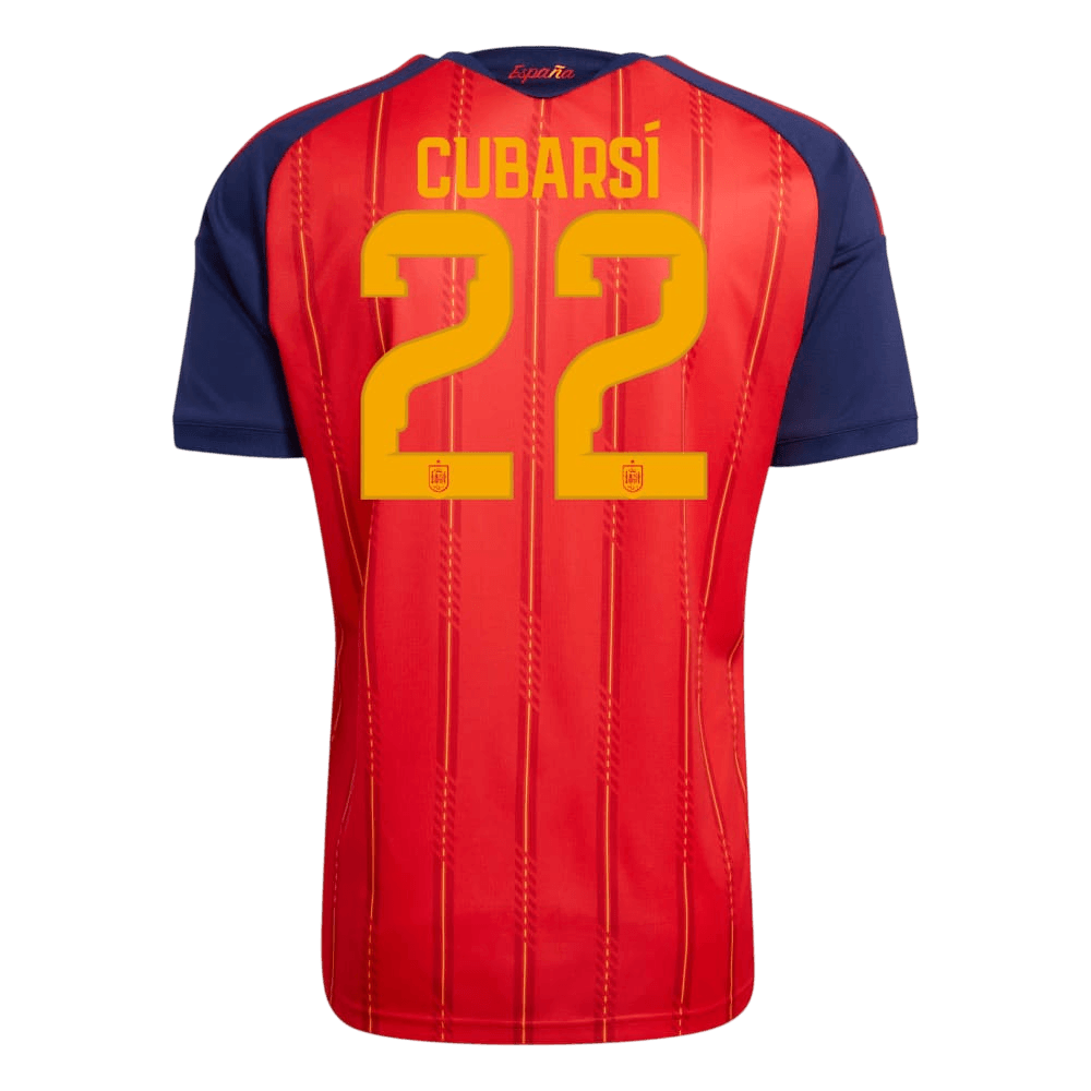 [Champion Edition] Spain Home Soccer Jersey World Cup 2026 – CUBARSÍ #22