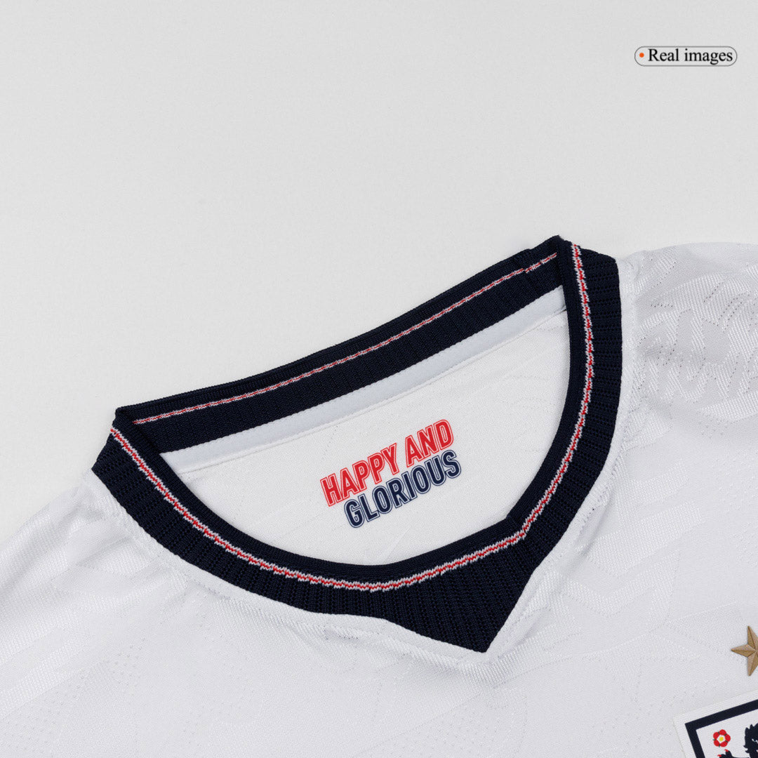 RICE #4 England Mens Home Soccer Jersey World Cup 2026 White - Player Version