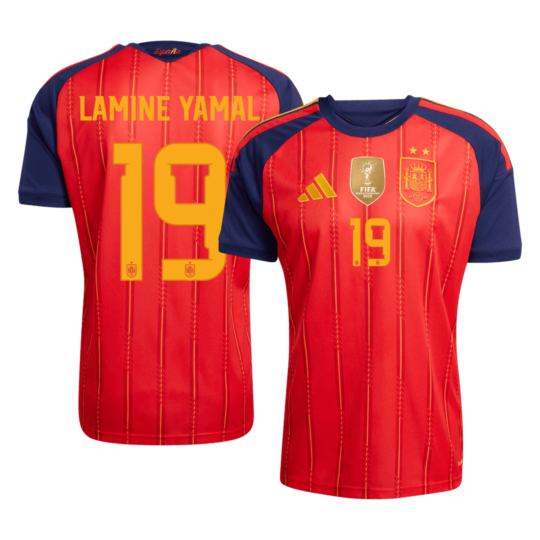 [Champion Edition] Spain Home Soccer Jersey World Cup 2026 – LAMINE YAMAL #19 (Player Version)