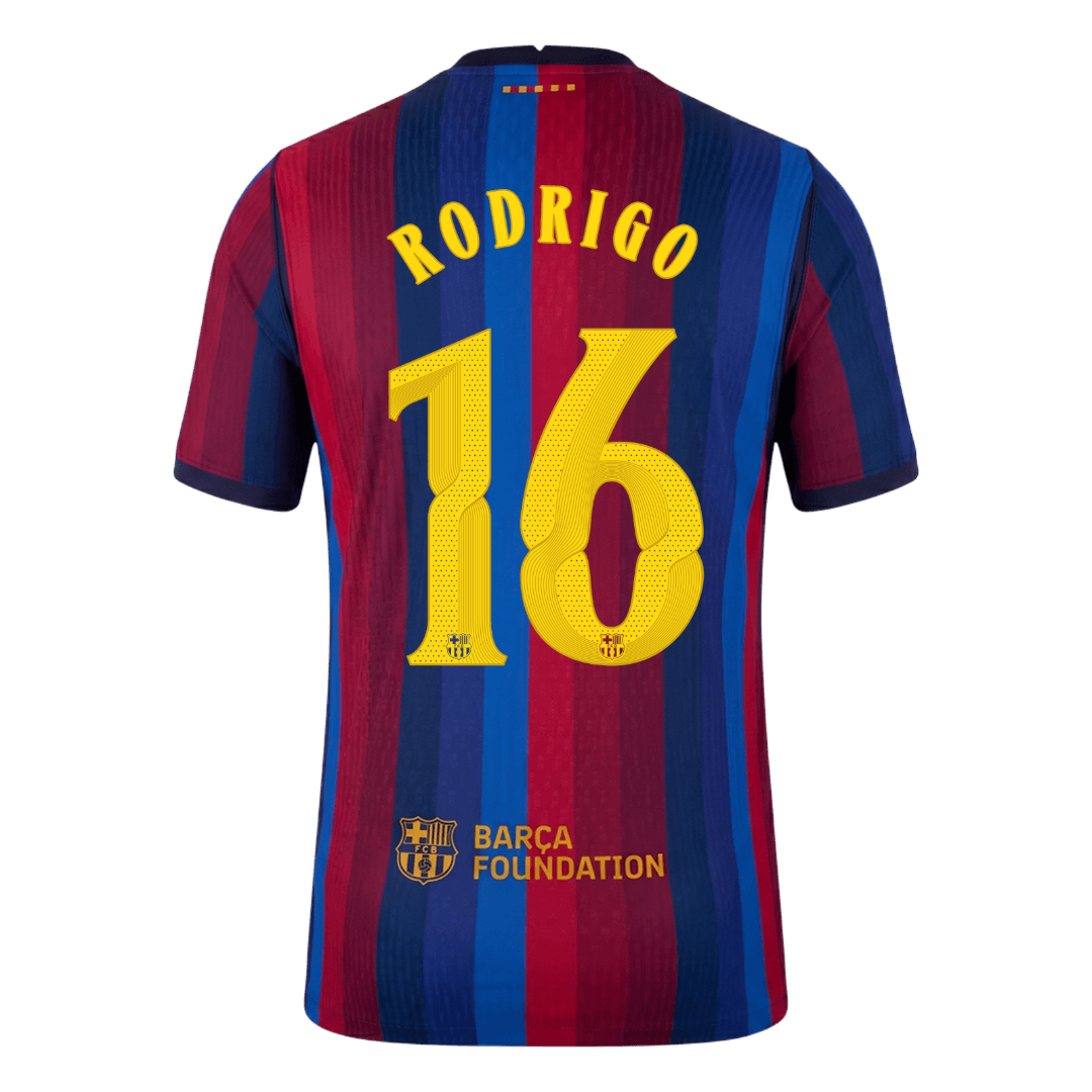 Barcelona Home Soccer Jersey 2026/27 – RODRIGO #16 – UCL (Player Version)