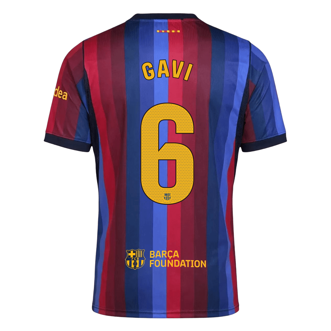 Barcelona Home Soccer Jersey 2026/27 – GAVI #6