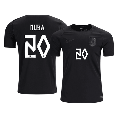 NUSA #20 Norway Mens Away Soccer Jersey World Cup 2026 Black