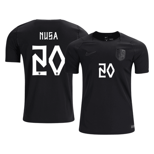 NUSA #20 Norway Mens Away Soccer Jersey World Cup 2026 Black