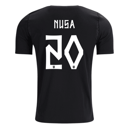 NUSA #20 Norway Mens Away Soccer Jersey World Cup 2026 Black