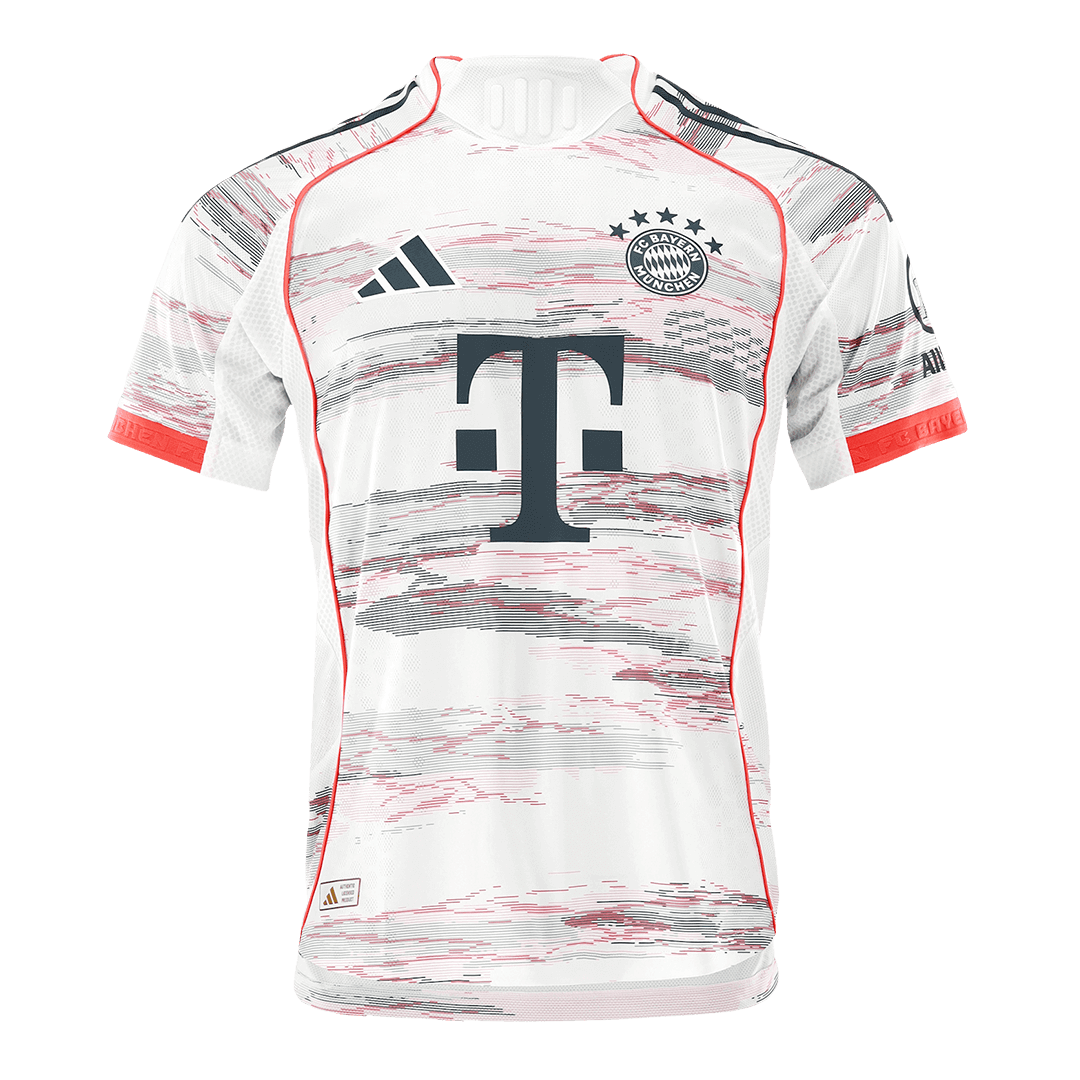 UPAMECANO #2 Bayern Munich Mens Away Soccer Jersey 2025/26 White - Player Version