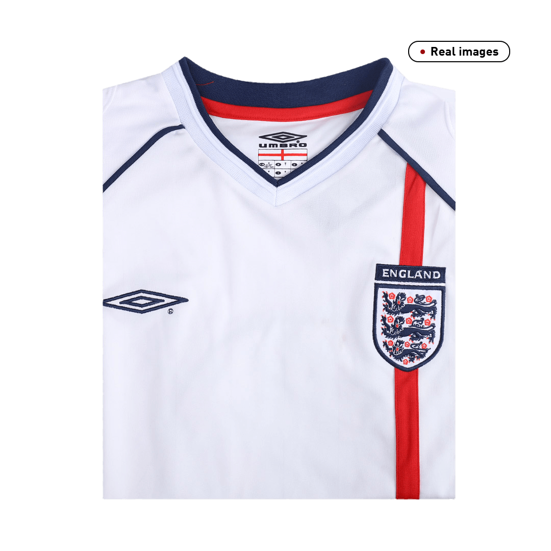 Retro SCHOLES #8 England Mens Home Soccer Jersey 2002 White