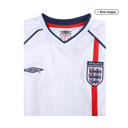Retro England Mens Home Soccer Jersey 2002 White