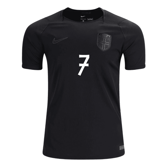 SØRLOTH #7 Norway Mens Away Soccer Jersey World Cup 2026 Black