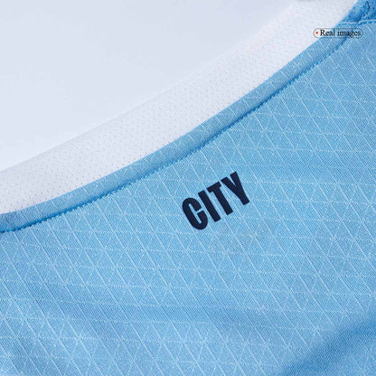 DE BRUYNE #17 Manchester City Mens Home Soccer Jersey 2025/26 Blue - Player Version