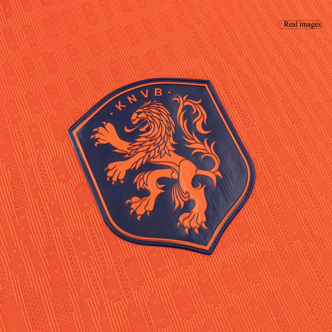 VIRGIL #4 Netherlands Mens Home Soccer Jersey World Cup 2026 Orange - Player Version