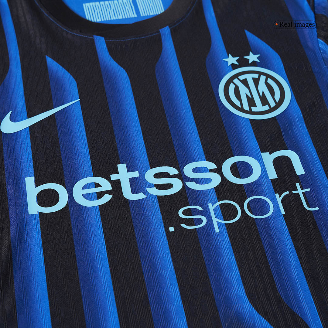 DUMFRIES #2 Inter Milan Mens Home Soccer Jersey 2025/26 Blue&Black - Player Version