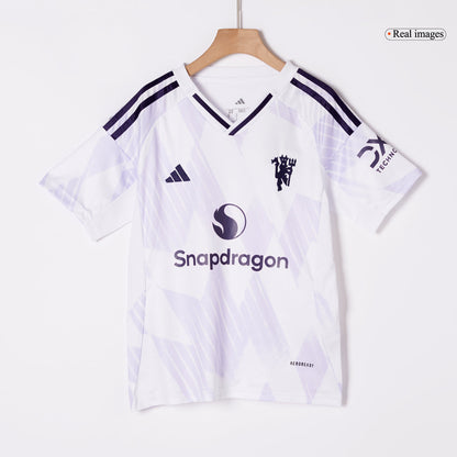 Manchester United Kids Away Soccer Kit 2025/26 White