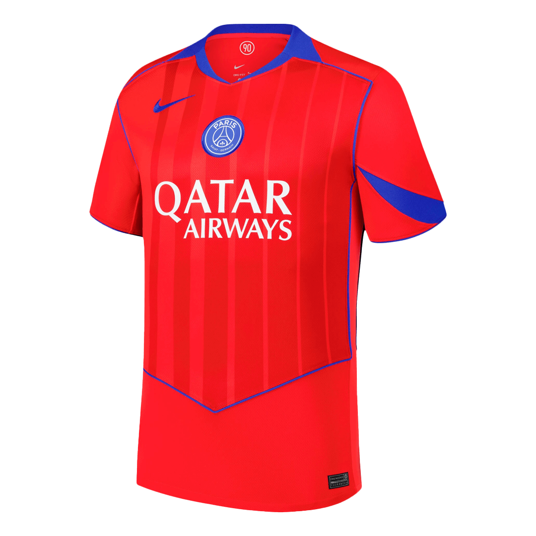 PSG Mens Third Away Soccer Jersey 2025/26 Red