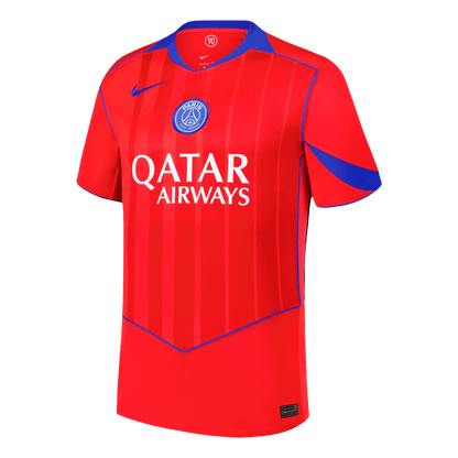 JOÃO NEVES #87 PSG Mens Third Away Soccer Jersey 2025/26 Red