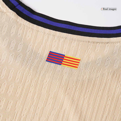 Barcelona Mens Away Soccer Jersey 2025/26 Yellow - Player Version