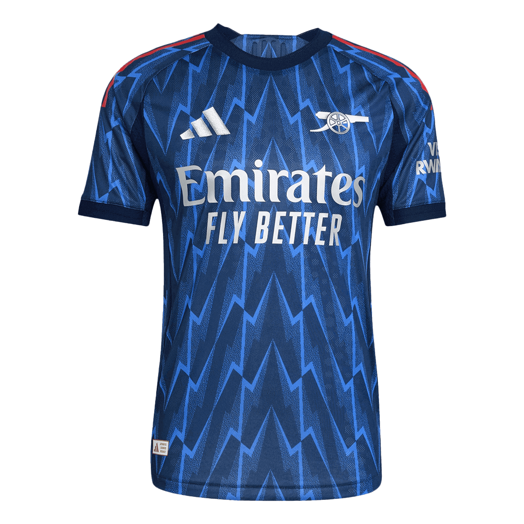 RICE #41 Arsenal Mens Away Soccer Jersey 2025/26 Blue - Player Version