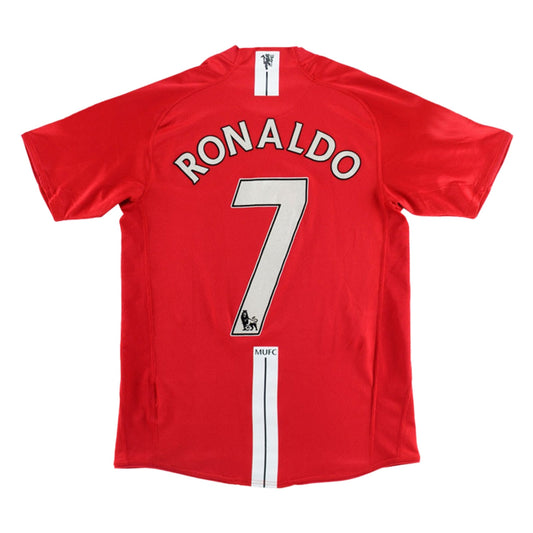 Retro Manchester United Mens Home Soccer Jersey 2007/08 Red