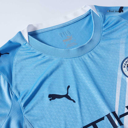 REIJNDERS #4 Manchester City Mens Home Soccer Jersey 2025/26 Blue - Player Version