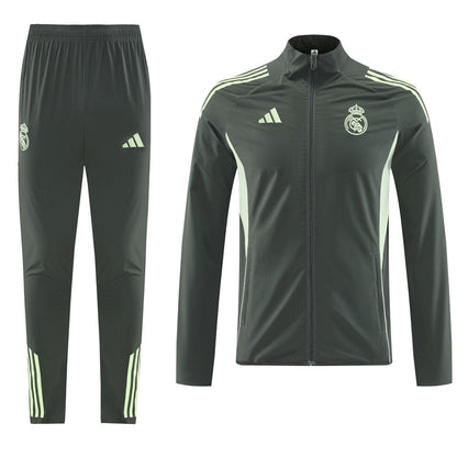 Real Madrid Mens Training Tracksuit Kit 2025/26 Green