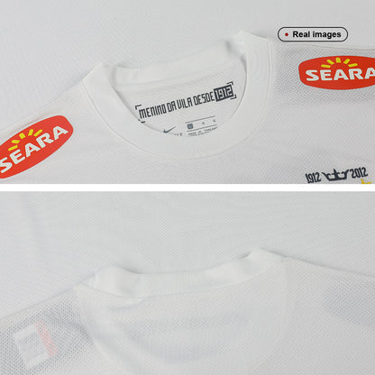 Retro NEYMAR JR #11 Santos FC Mens Home Soccer Jersey 2012 White