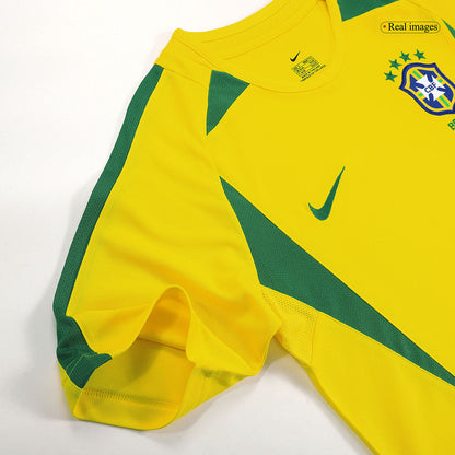 Retro CAFU #2 Brazil Mens Home Soccer Jersey 2002/03 Yellow