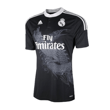 Retro RONALDO #7 Real Madrid Mens Third Away Soccer Jersey 2014/15 Black