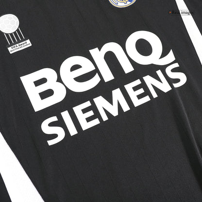 Retro Real Madrid Mens Away Long Sleeve Soccer Jersey 2006/07 Black