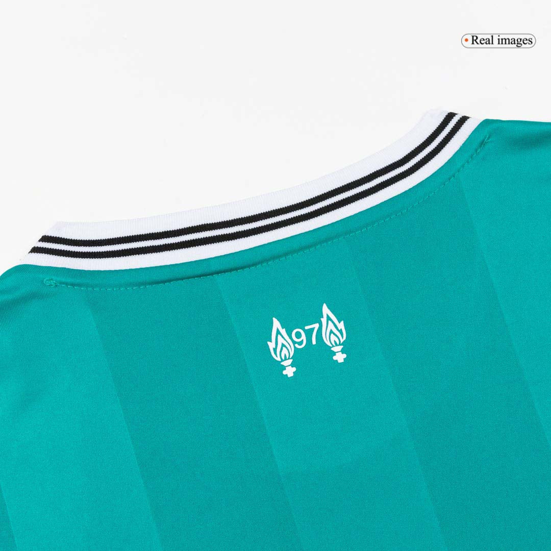 M.SALAH #11 Liverpool Mens Third Away Soccer Jersey 2025/26 Green