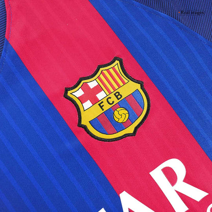 Retro MESSI #10 Barcelona Mens Home Soccer Jersey 2016/17 Red&Blue