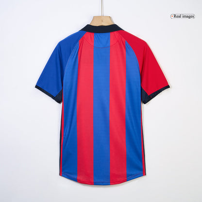 Retro XAVI #6 Barcelona Mens Home Soccer Jersey 2001/02 Red&Blue