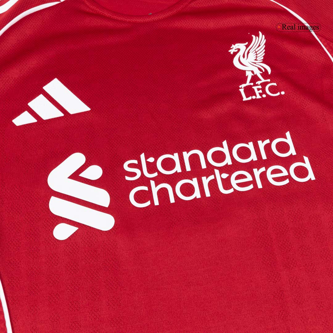 KERKEZ #6 Liverpool Mens Home Soccer Jersey 2025/26 Red - Player Version