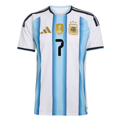 DE PAUL #7 Argentina Mens Home Soccer Jersey World Cup 2026 Blue&White [PREMIUM]