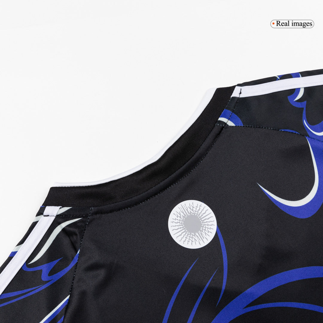 E. FERNANDEZ #24 Argentina Mens Away Soccer Jersey World Cup 2026 Black