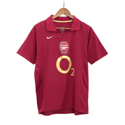 Retro HENRY #14 Arsenal Mens Home Soccer Jersey 2005/06 Red