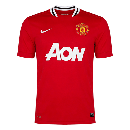 Retro Manchester United Mens Home Soccer Jersey 2011/12 Red