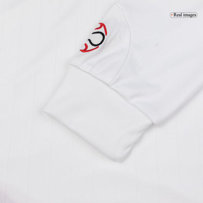 Retro AC Milan Mens Away Long Sleeve Soccer Jersey 2006/07 White