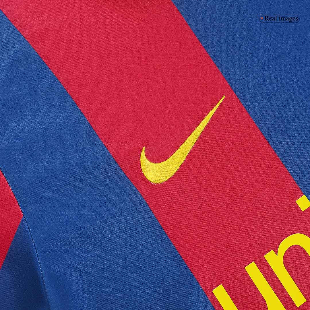 Retro XAVI #6 Barcelona Mens Home Soccer Jersey 2010/11 Red&Blue