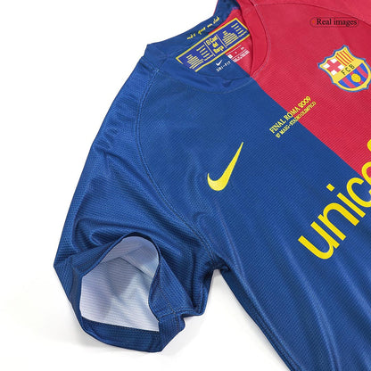Retro ETO'O #9 Barcelona Mens Home Soccer Jersey UCL Final UCL 2008/09 Blue&Red