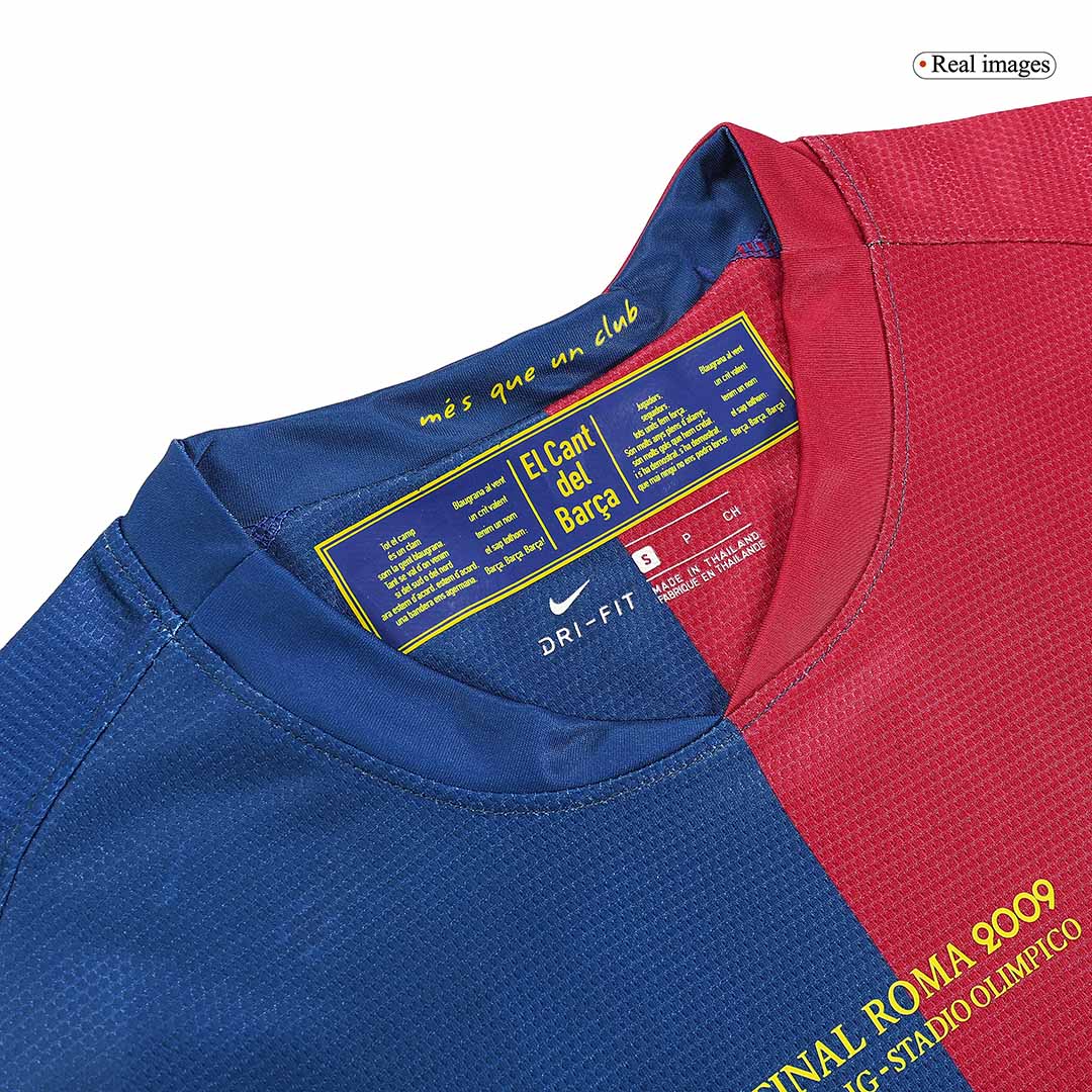 Retro ETO'O #9 Barcelona Mens Home Soccer Jersey UCL Final UCL 2008/09 Blue&Red