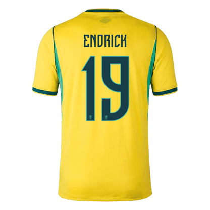 ENDRICK #19 Brazil Mens Home Soccer Jersey World Cup 2026 Yellow [PREMIUM]