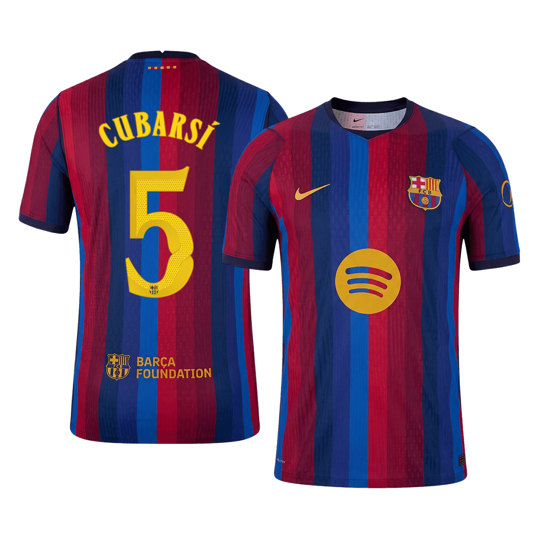 Barcelona Home Soccer Jersey 2026/27 – CUBARSÍ #5 – UCL (Player Version)