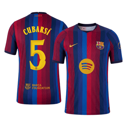 Barcelona Home Soccer Jersey 2026/27 – CUBARSÍ #5 – UCL (Player Version)
