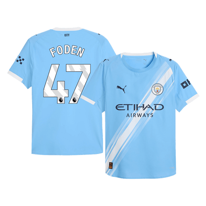 FODEN #47 Manchester City Mens Home Soccer Jersey 2025/26 Blue - Player Version