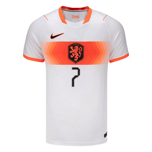 XAVI #7 Netherlands Mens Away Soccer Jersey World Cup 2026 White