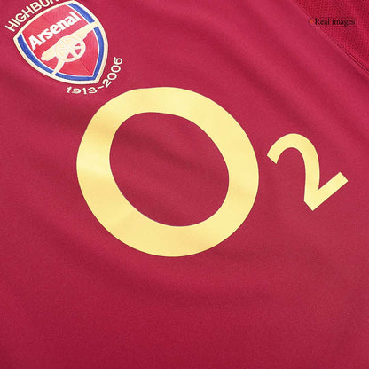 Retro HENRY #14 Arsenal Mens Home Soccer Jersey 2005/06 Red