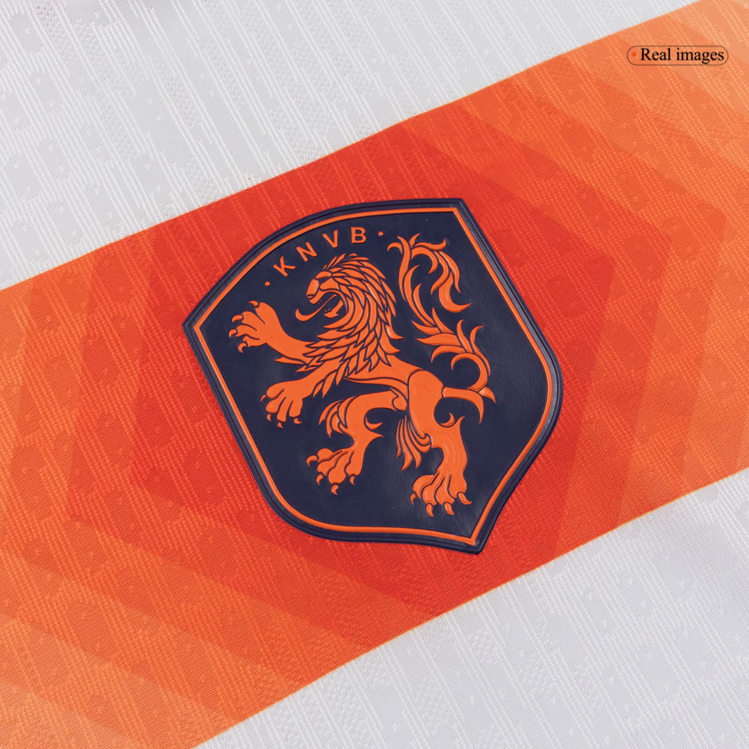 F.DE JONG #21 Netherlands Mens Away Soccer Jersey World Cup 2026 White - Player Version