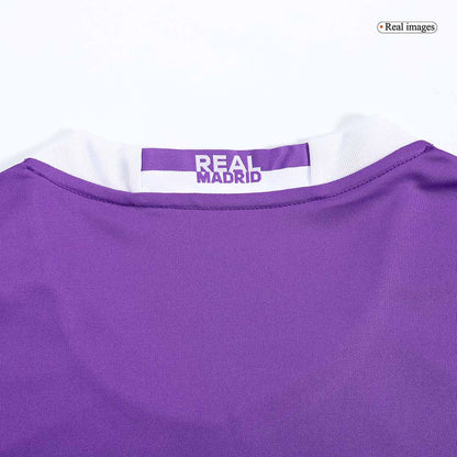Retro BENZEMA #9 Real Madrid Mens Away Long Sleeve Soccer Jersey 2016/17 Purple