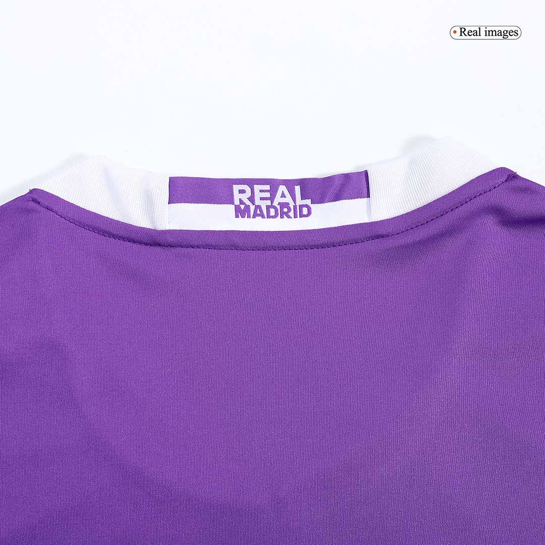 Retro SERGIO RAMOS #4 Real Madrid Mens Away Long Sleeve Soccer Jersey 2016/17 Purple