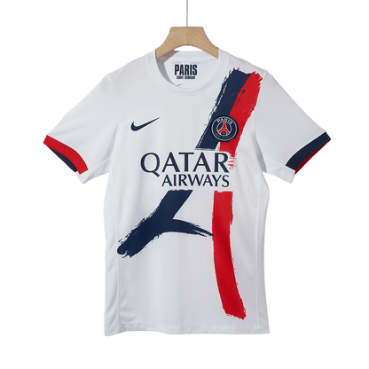 KVARATSKHELIA #7 PSG Mens Away Soccer Jersey 2025/26 White