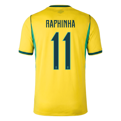 RAPHINHA #11 Brazil Mens Home Soccer Jersey World Cup 2026 Yellow [PREMIUM]